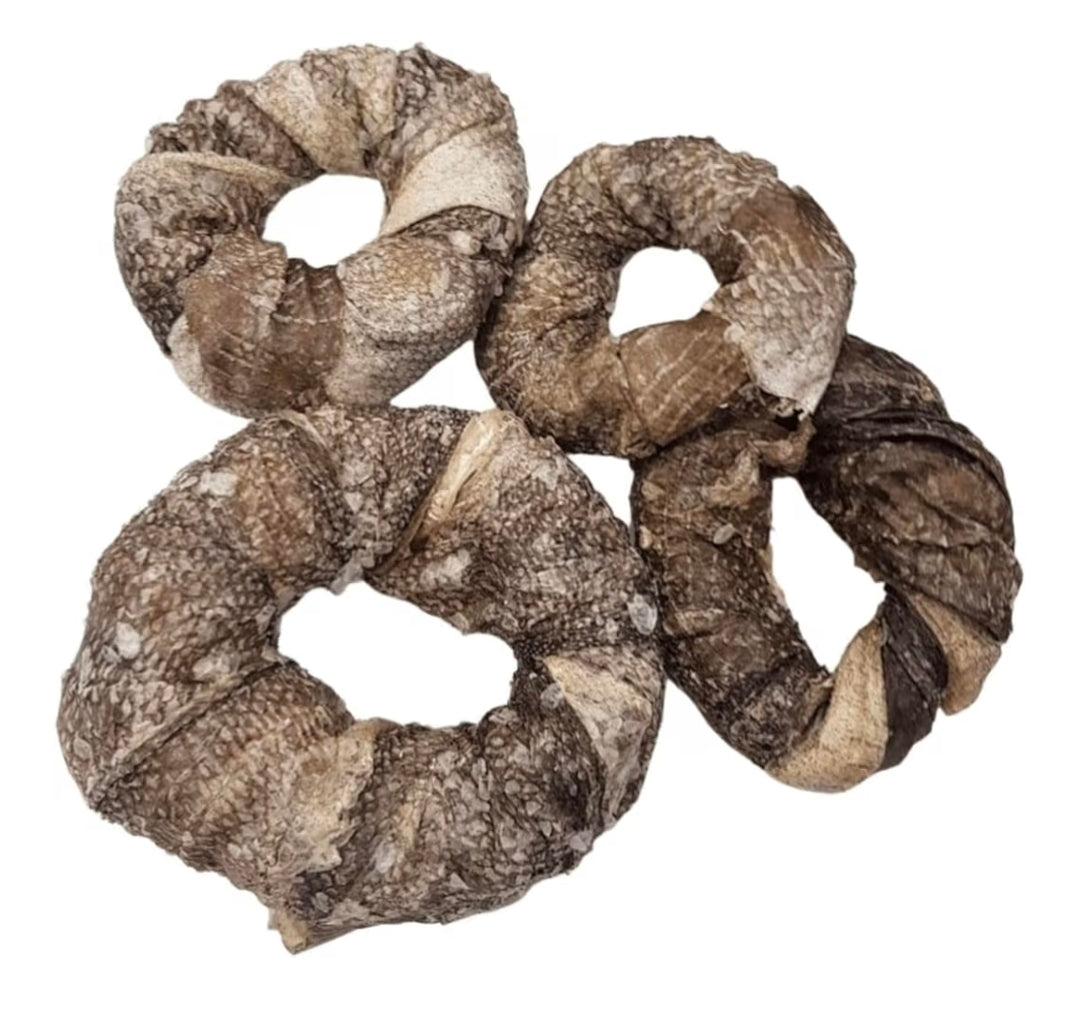 Fish skin doughnuts